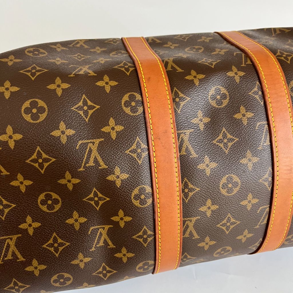 Louis Vuitton Monogram Canvas and Leather 45 boston bag