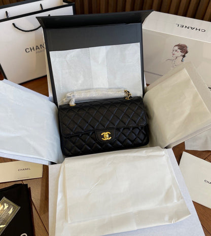 CHANEL CLASSIC FLAP QUILTED BLACK  BAG PURSE