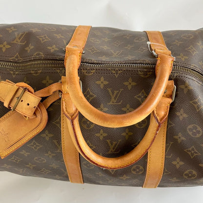 Louis Vuitton brown monogram canvas Keepall 55 Duffel vintage bag