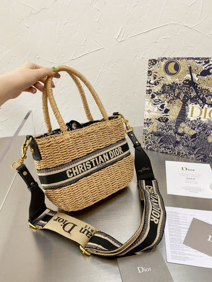 DIOR WICKER BUCKET BAG
