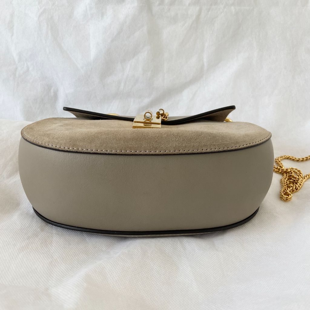Chloé Grey Suede and Leather Drew Bag