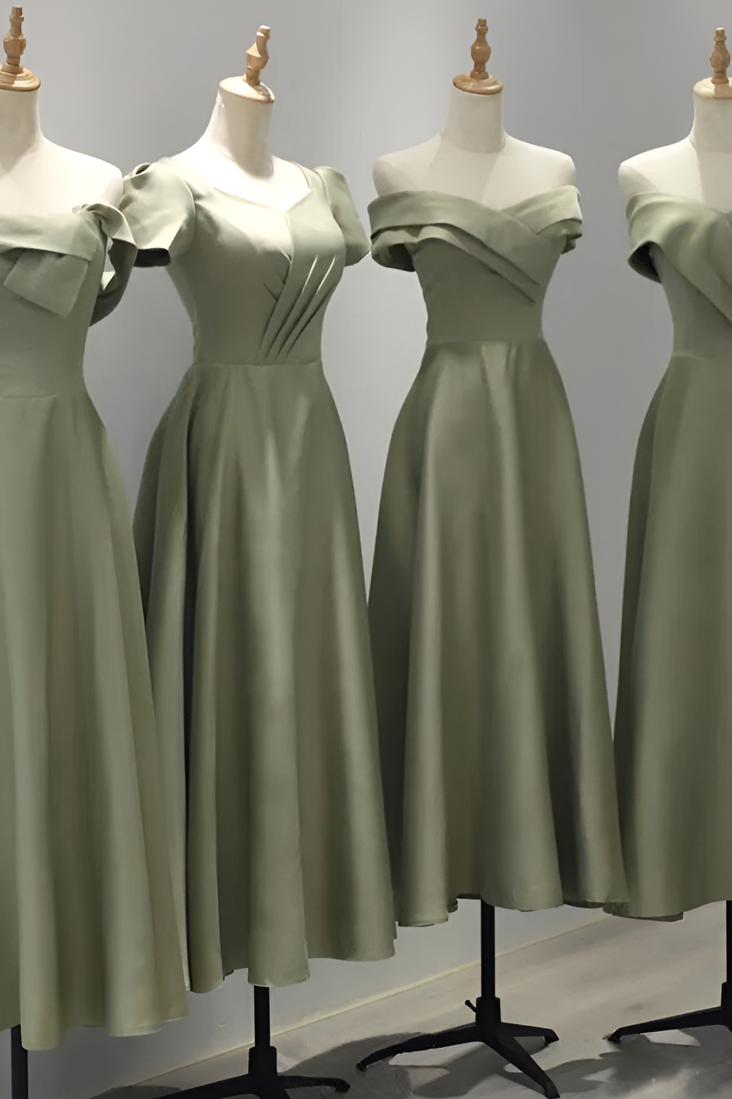loveedsTM-Satin bridesmaid dress new green dress