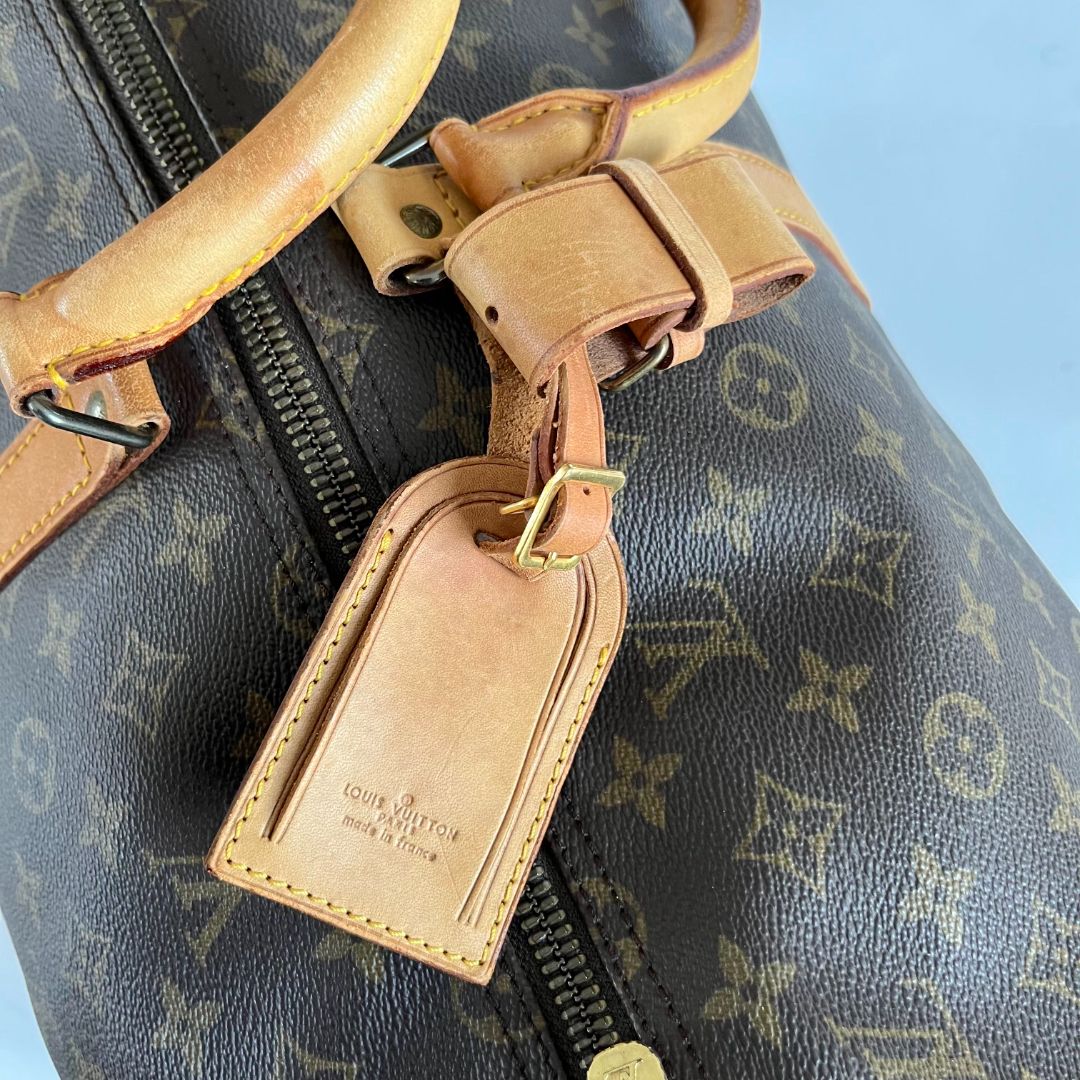 Louis Vuitton brown monogram canvas Keepall 55 Duffel vintage bag