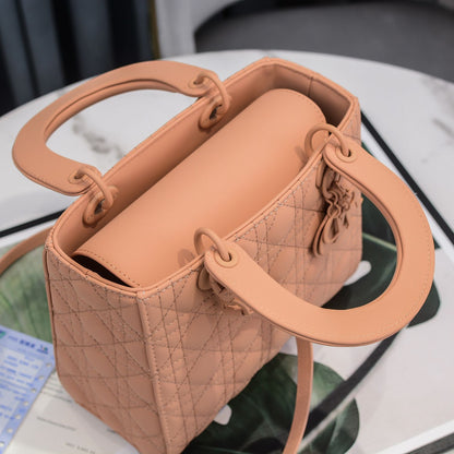 Dior Medium Dior Bag Blush Ultramatte Cannage Calfskin Women