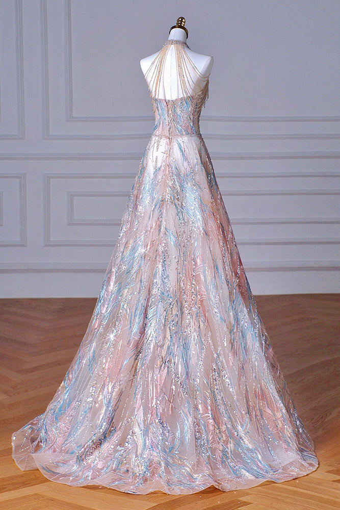 loveedsTM-French halter neck light luxury niche evening dress