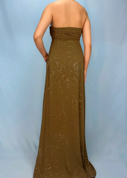 Matcha Green Sweet Exquisite Beading Long Chiffon Elegant Floor Length Ball Gown Evening Gown Party Dress Prom Dress gh3771