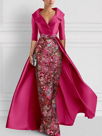 Satin Split Temperament Women's Dress