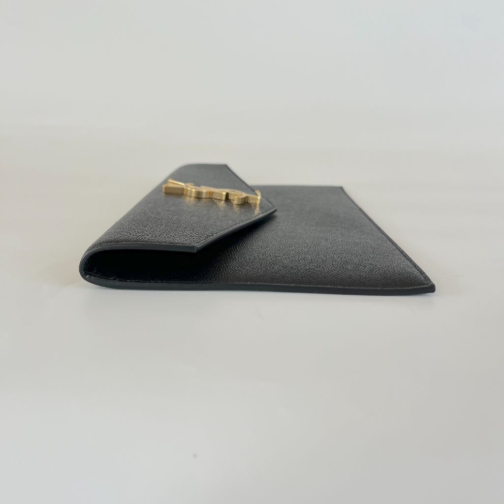 Saint Laurent Uptown Pouch in Grain De Poudre Embossed Leather