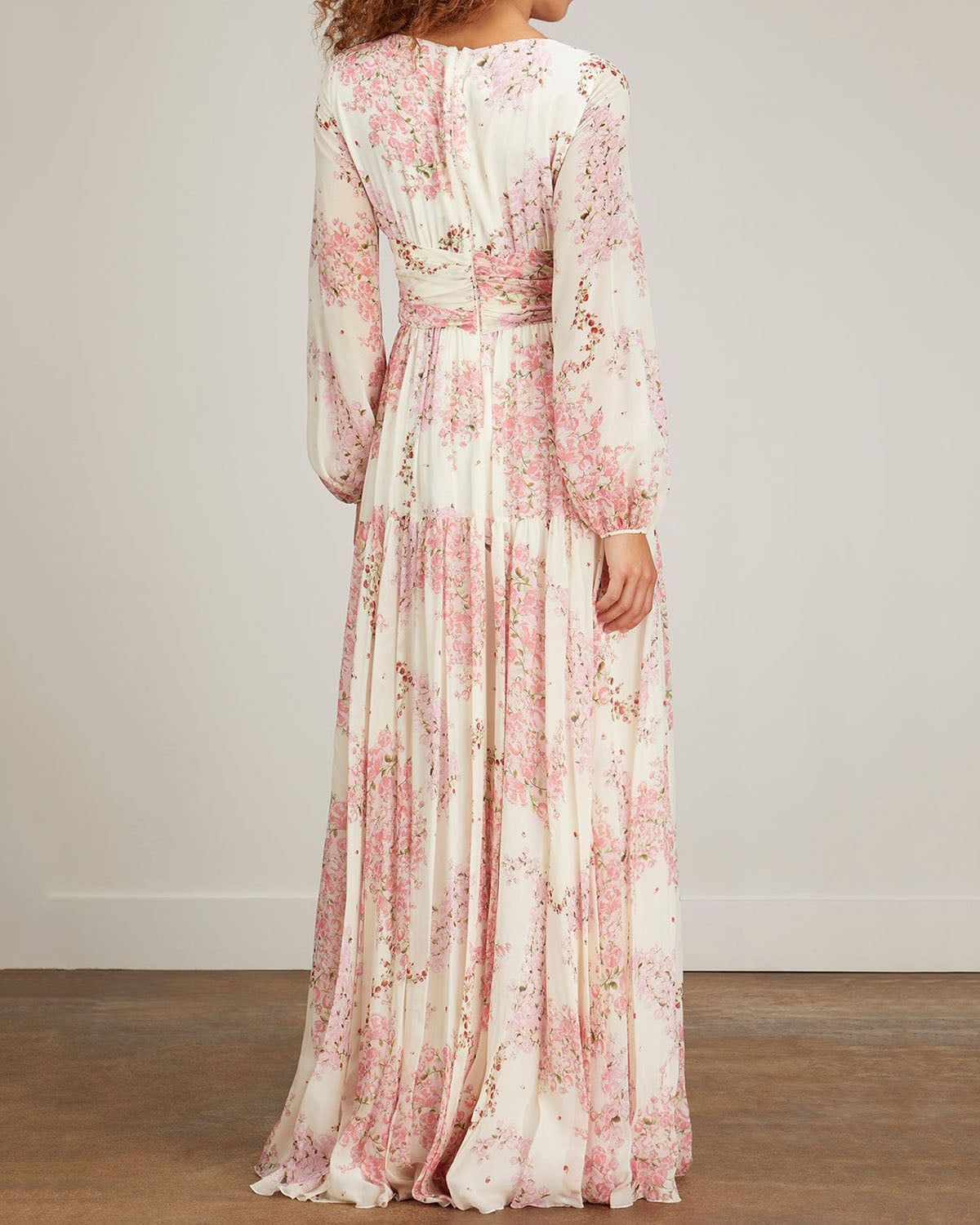 V-neck Print Maxi Dress