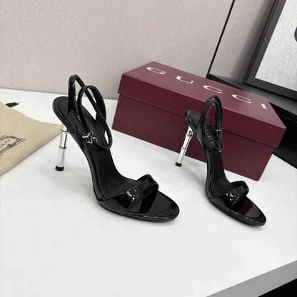 GUCCI WOMEN SLINGBACK SANDAL BLACK 812999 BNC00 1000