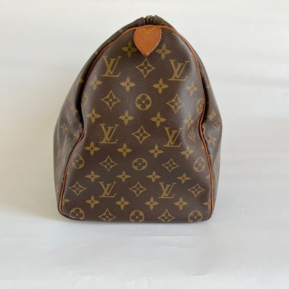 Louis Vuitton Monogram Canvas and Leather 45 boston bag