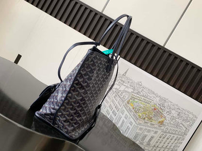 Goyard Artois Tote Coated Canvas black handbag