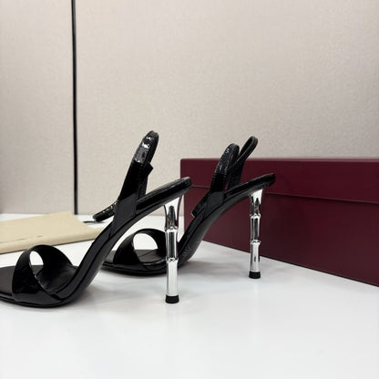 GUCCI WOMEN SLINGBACK SANDAL BLACK 812999 BNC00 1000