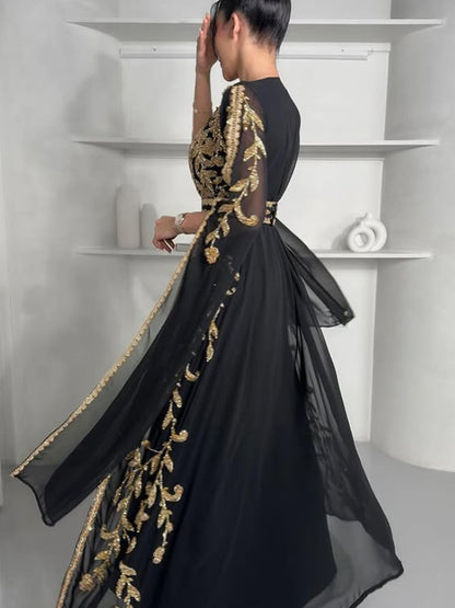 Mesh Sequins Elegant Festival Women's Suits