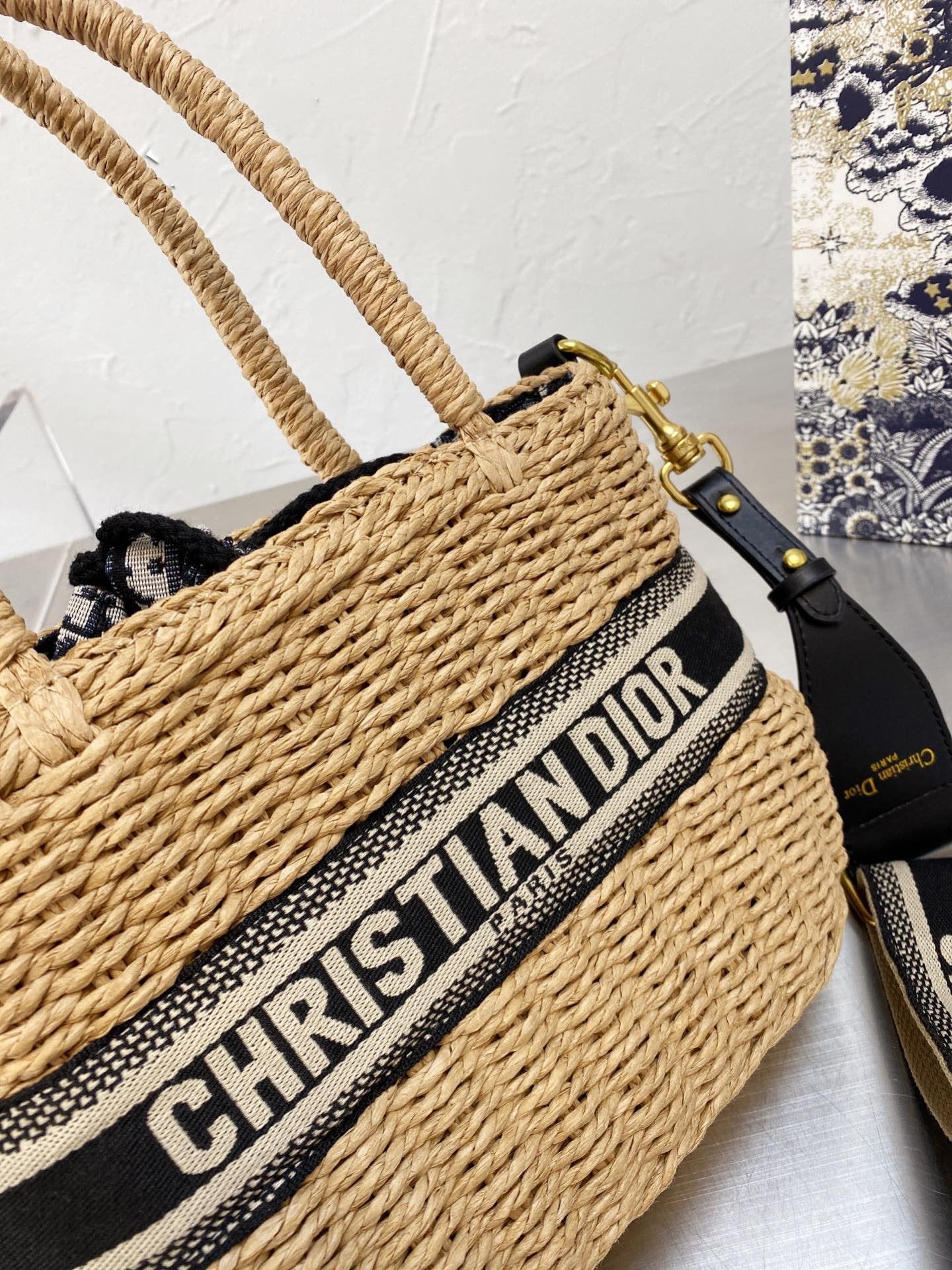 DIOR WICKER BUCKET BAG