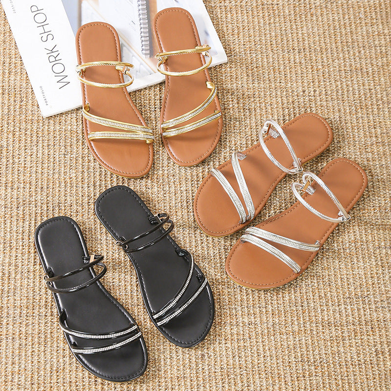 Fairy Feng Rhinestone Women's Slippers