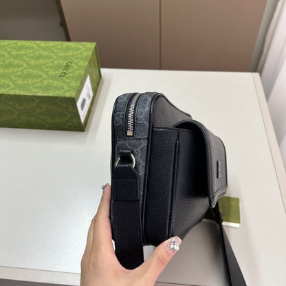 GUCCI SMALL GG CROSSBODY BAG BLACK 23CM
