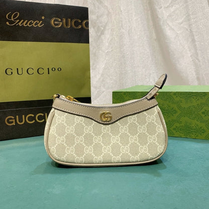 GUCCI OPHIDIA MINI BAG BEIGE AND WHITE 19CM 764960 FACJT 9641