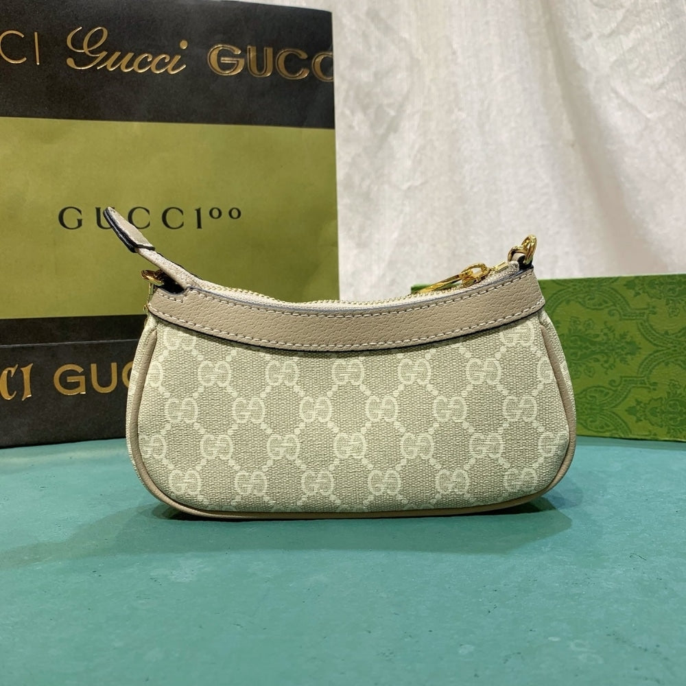 GUCCI OPHIDIA MINI BAG BEIGE AND WHITE 19CM 764960 FACJT 9641