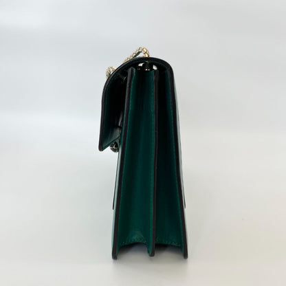 Bvlgari Emerald Green Leather Medium Serpenti Forever Shoulder Bag