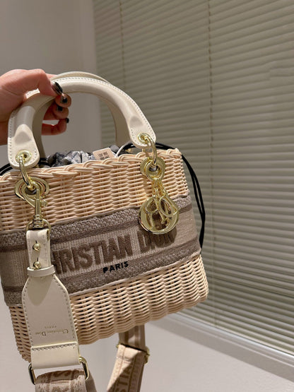 Christian Dior Lady Dior Natural Wicker