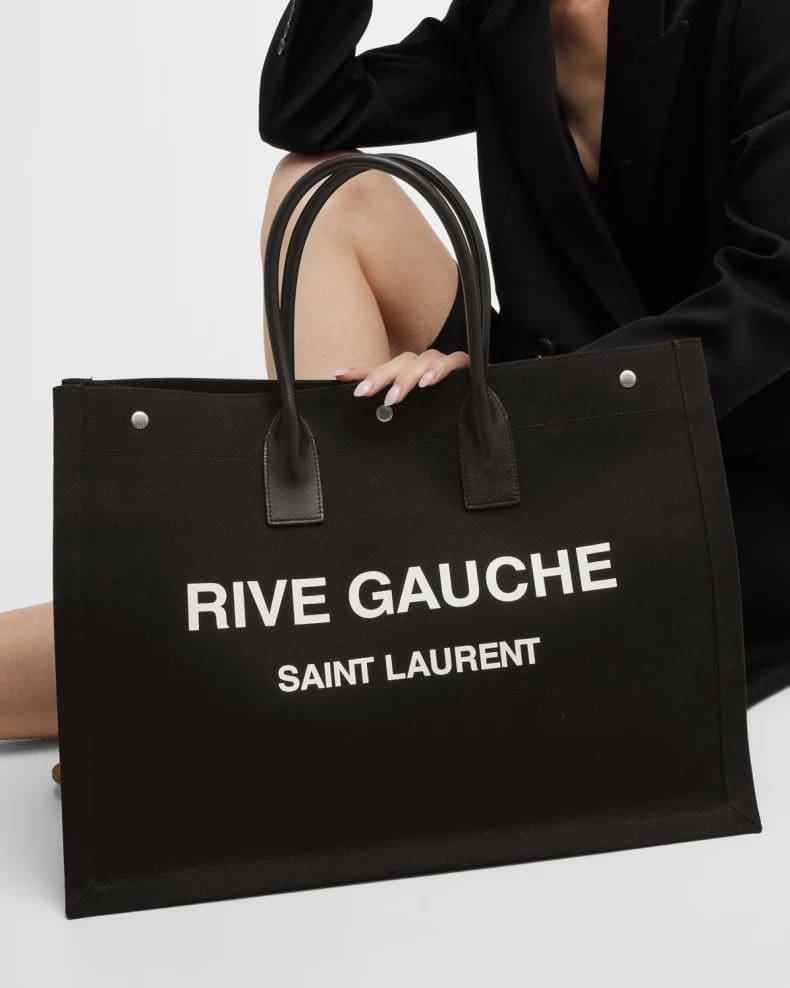 Saint Laurent Rive Gauche Tote Bag in Canvas