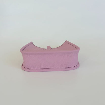 Hermes Mauve Sylvestre Clemence Mini Evelyne TPM 16 Palladium Hardware