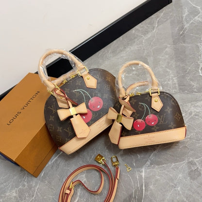 LOUIS VUITTON X TAKASHI MURAKAMI MONOGRAM CERISE NANO ALMA BROWN 16 CM M13416