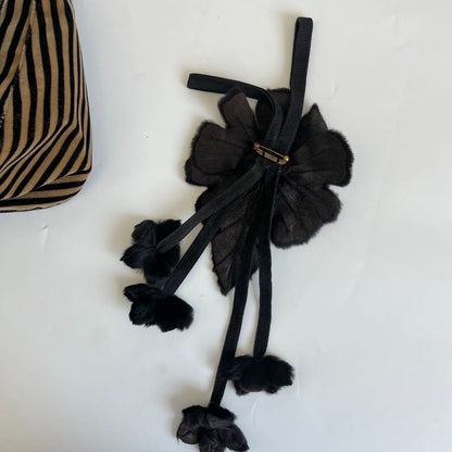 Fendi striped velvet FF flap shoulder vintage bag