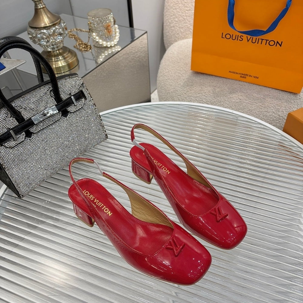 LOUIS VUITTON SWING SLINGBACK PUMP ROUGE 1AGUDJ