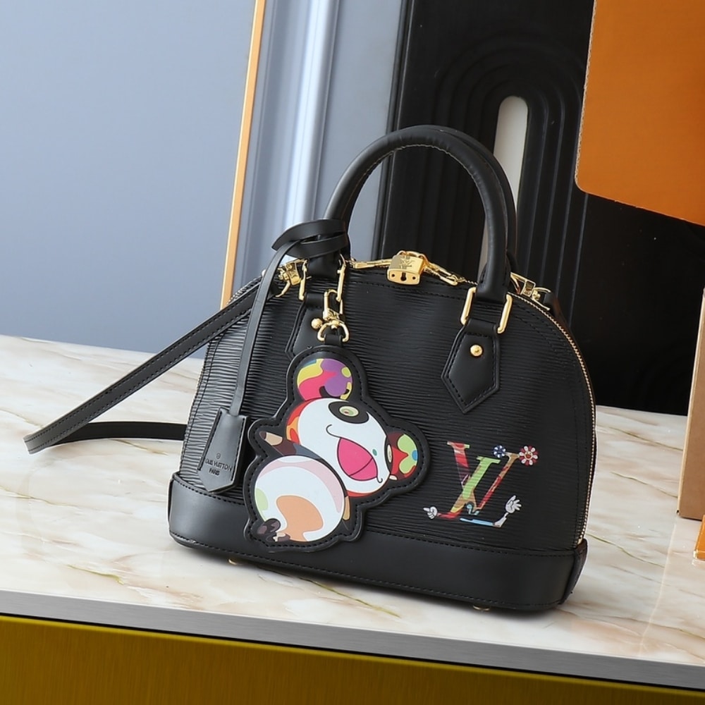 LOUIS VUITTON X MURAKAMI ALMA BB BLACK 23CM M13670