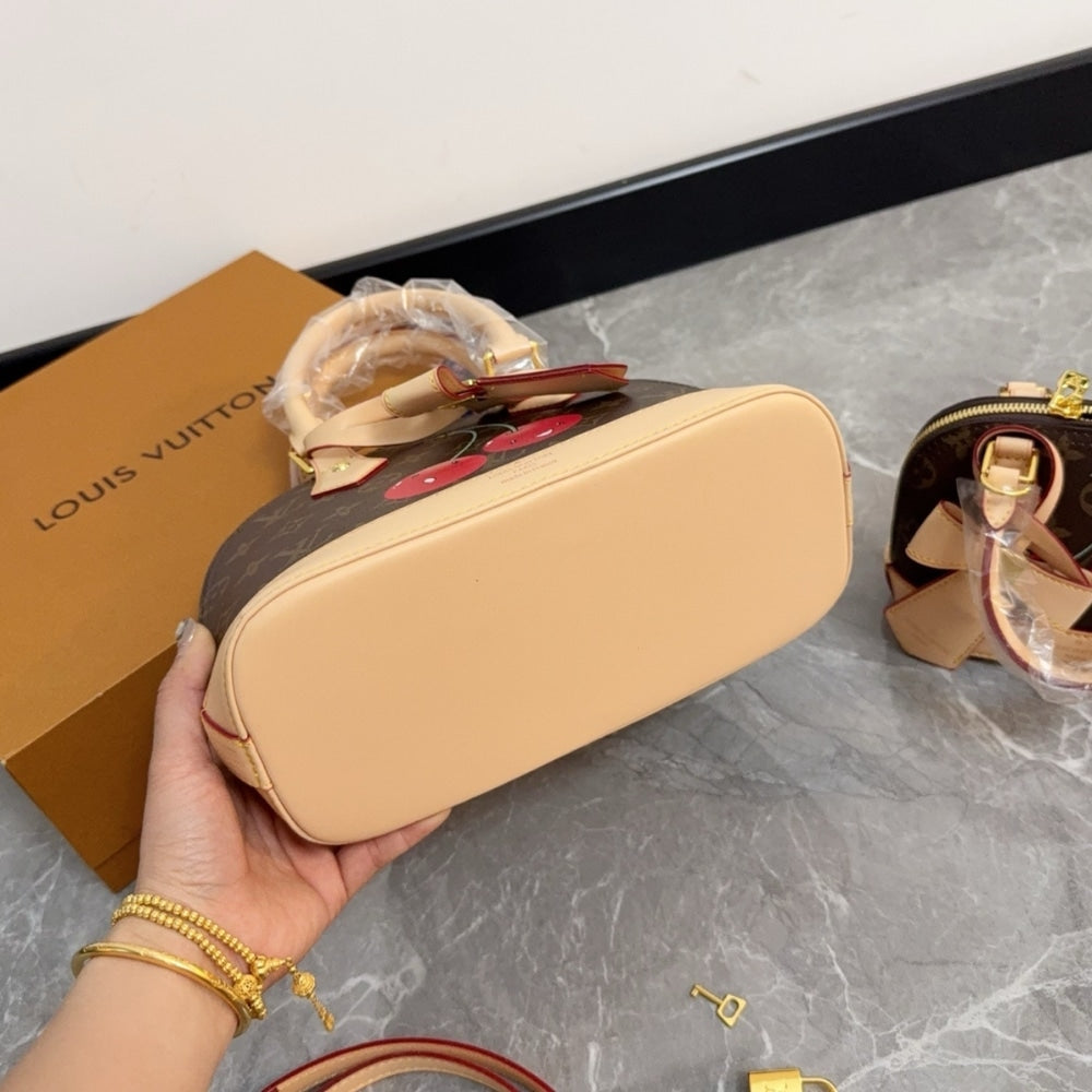 LOUIS VUITTON X TAKASHI MURAKAMI MONOGRAM CERISE NANO ALMA BROWN 16 CM M13416