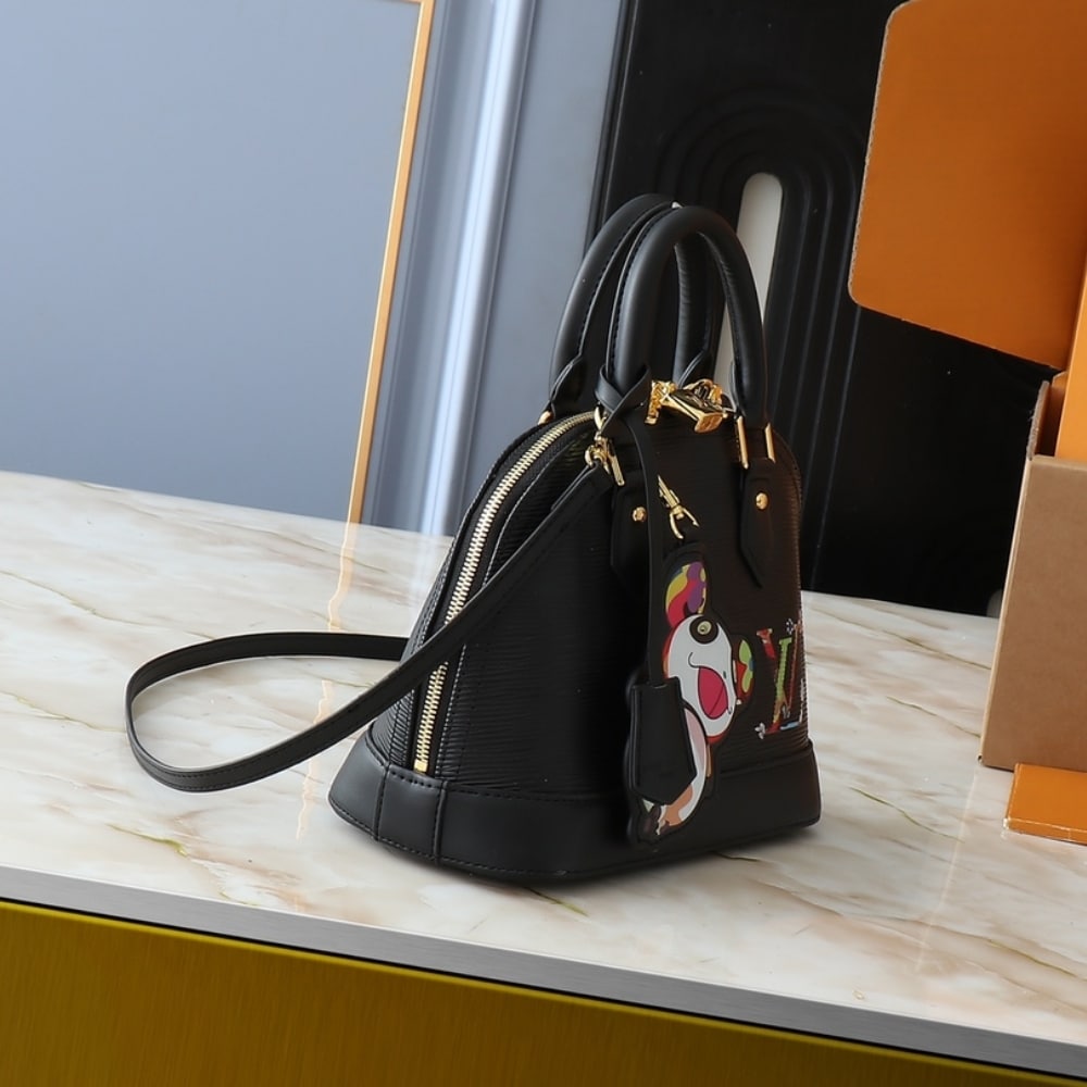 LOUIS VUITTON X MURAKAMI ALMA BB BLACK 23CM M13670
