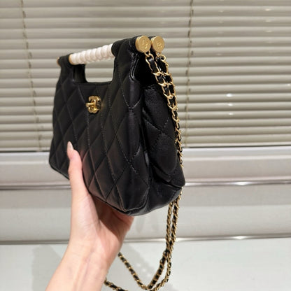 CHANEL SMALL TOTE GOLD TONE METAL BLACK 27CM AS5413 B19658 94305