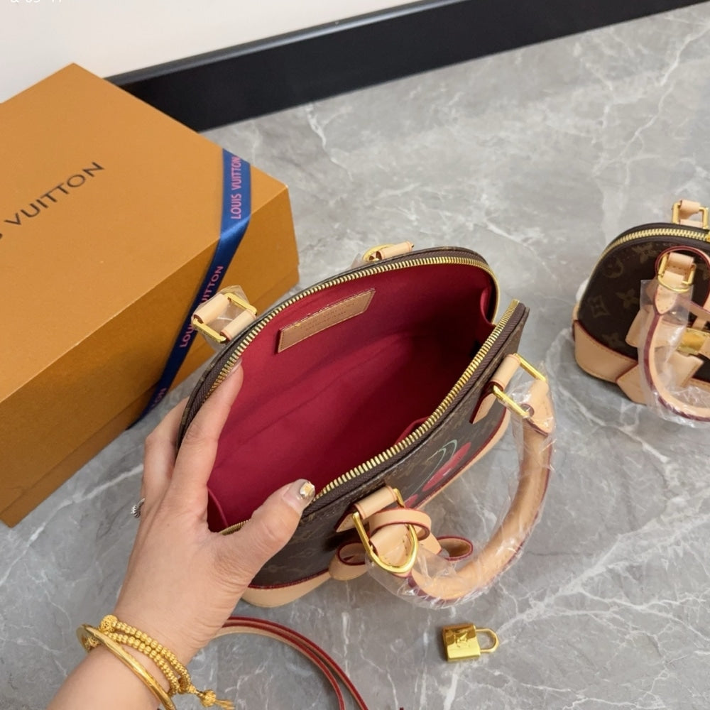 LOUIS VUITTON X TAKASHI MURAKAMI MONOGRAM CERISE NANO ALMA BROWN 16 CM M13416