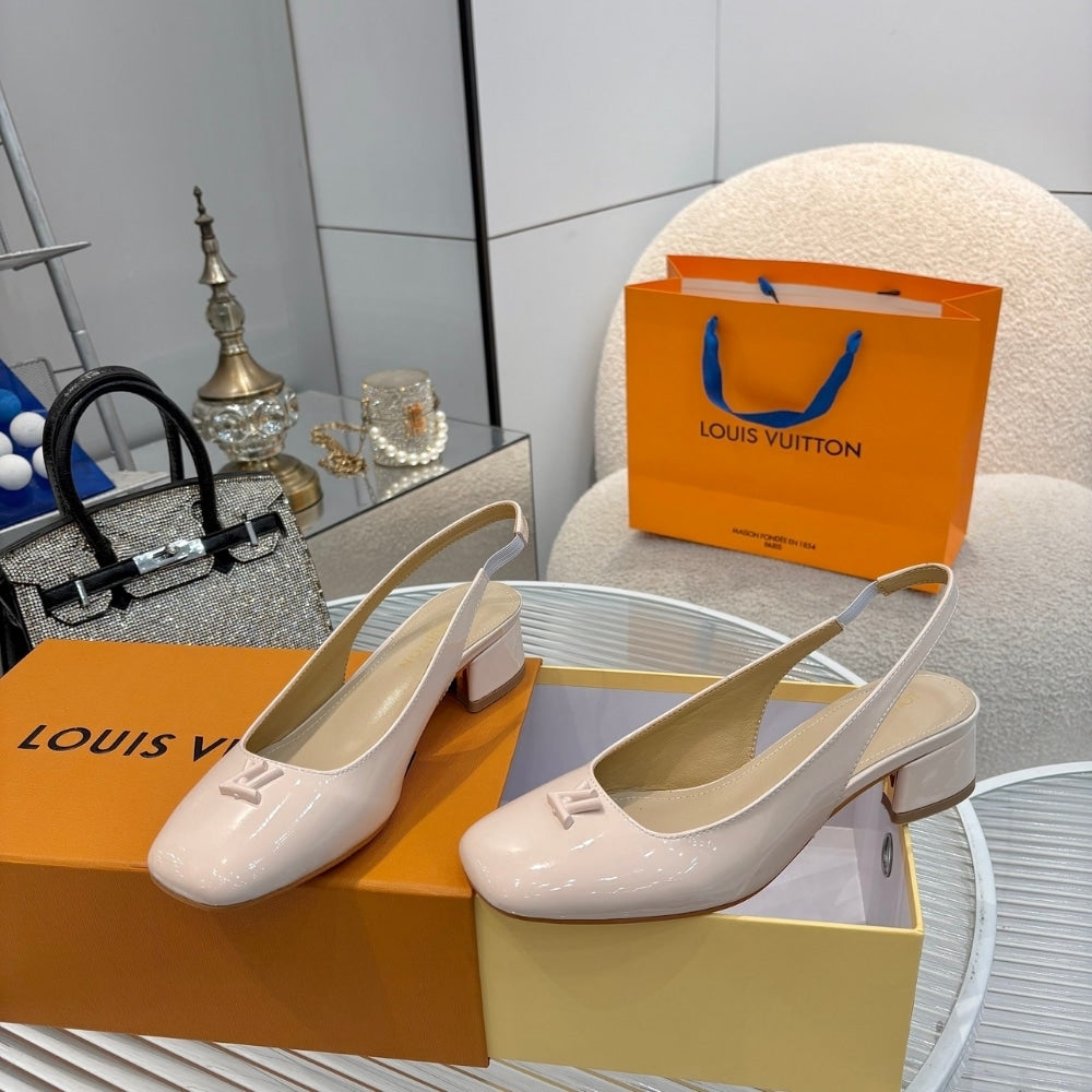 LOUIS VUITTON SWING SLINGBACK PUMP NUDE 1AGUFB