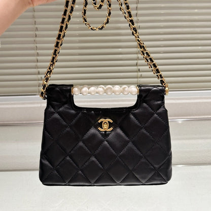 CHANEL SMALL TOTE GOLD TONE METAL BLACK 27CM AS5413 B19658 94305
