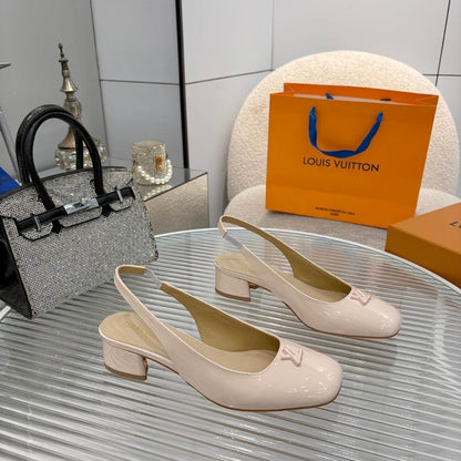 LOUIS VUITTON SWING SLINGBACK PUMP NUDE 1AGUFB