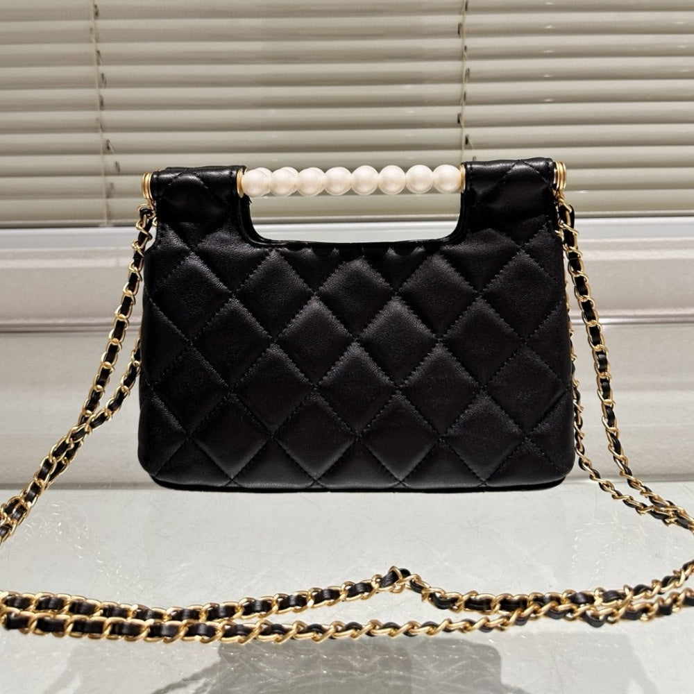 CHANEL SMALL TOTE GOLD TONE METAL BLACK 27CM AS5413 B19658 94305