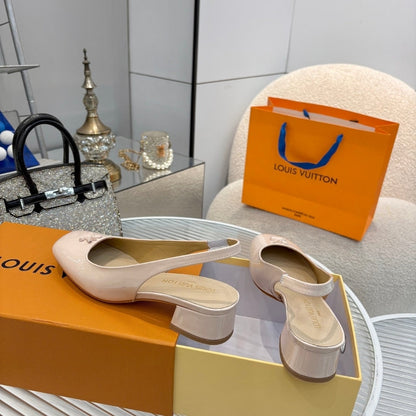 LOUIS VUITTON SWING SLINGBACK PUMP NUDE 1AGUFB