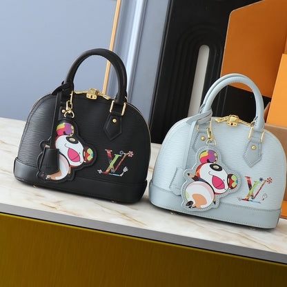 LOUIS VUITTON X MURAKAMI ALMA BB BLACK 23CM M13670