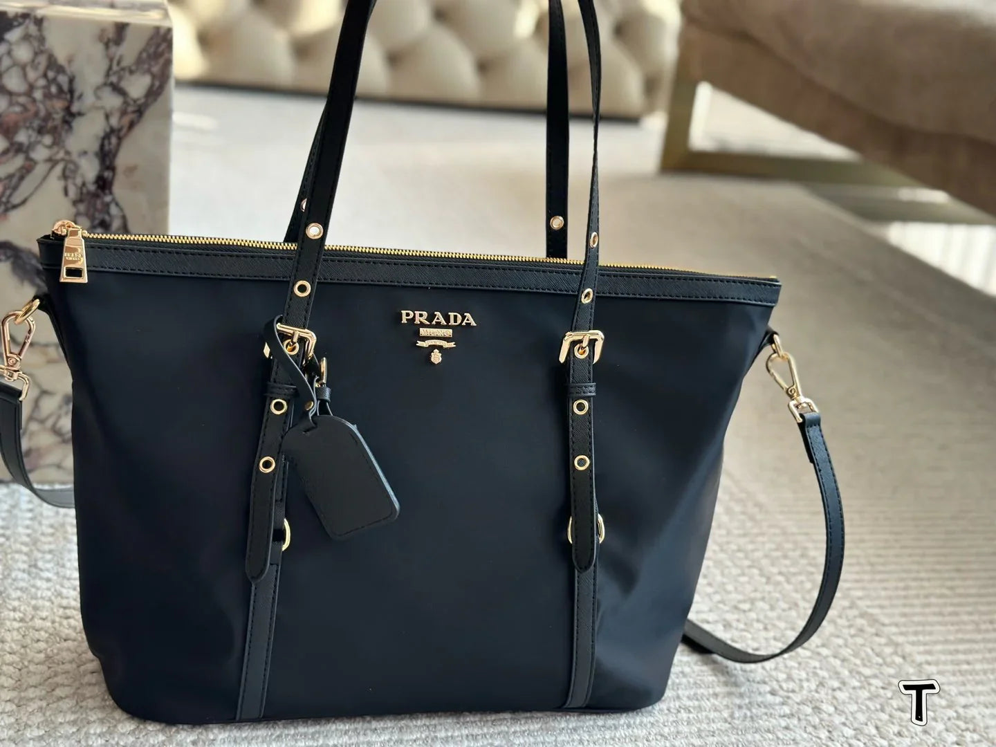 Prada Classic Tote Bag Nylon 35x28cm