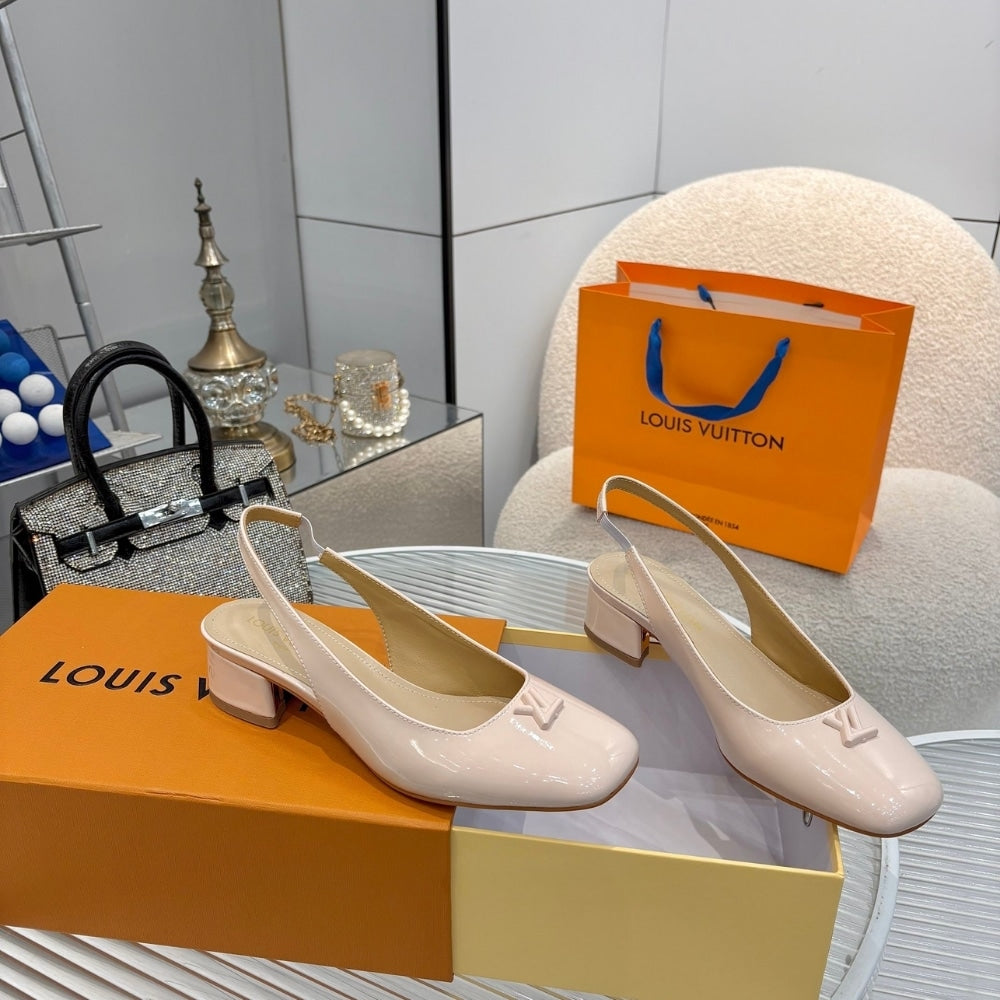 LOUIS VUITTON SWING SLINGBACK PUMP NUDE 1AGUFB