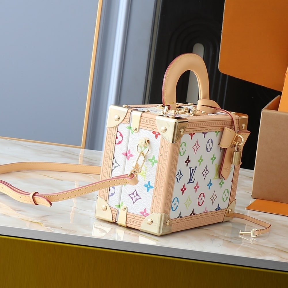 LOUIS VUITTON X MURAKAMI PETITE VALISE MONOGRAM CANVAS WHITE 22CM M13125