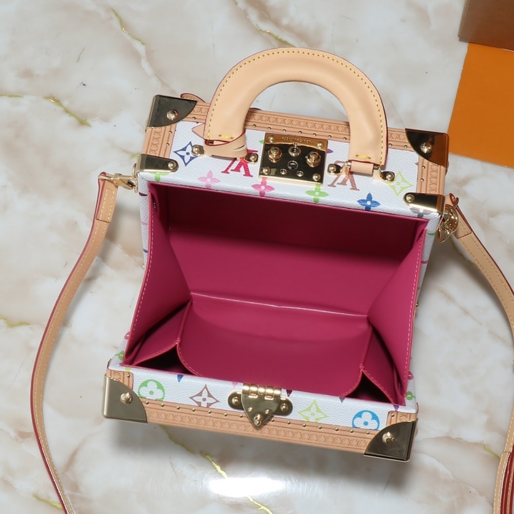 LOUIS VUITTON X MURAKAMI PETITE VALISE MONOGRAM CANVAS WHITE 22CM M13125