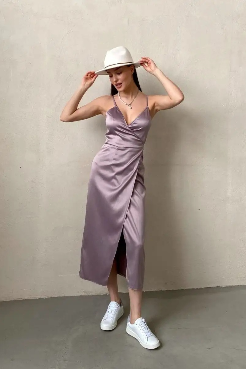 loveedsTM-suspender solid color evening dress