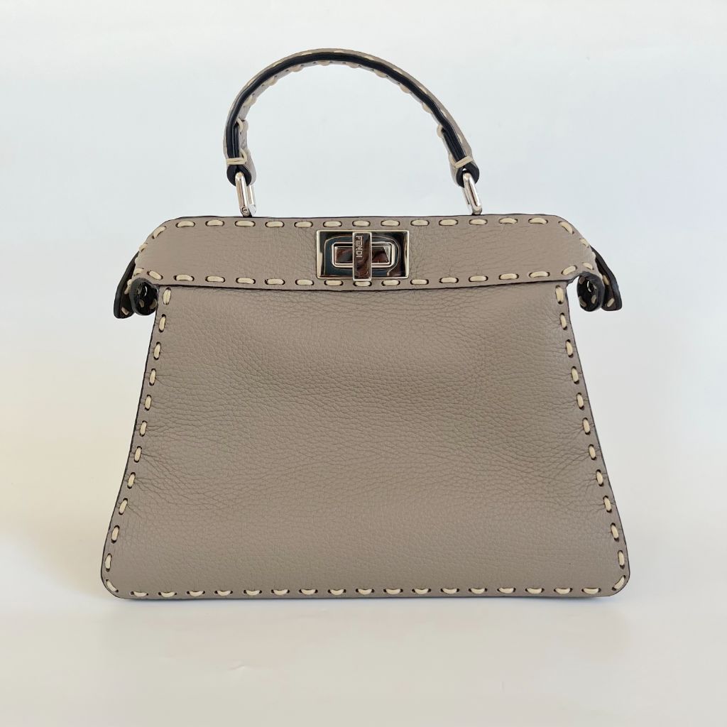 Fendi Peekaboo ISeeU Small Etoupe Selleria bag