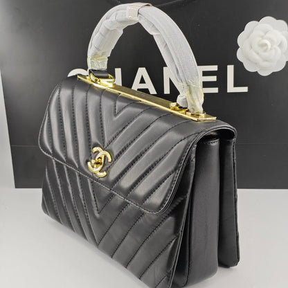 CHANEL TRENDY CC LARGE LAMB BLACK 25CM
