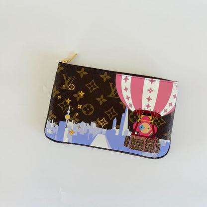 Louis Vuitton Christmas Animation Double Zip Pochette Bag