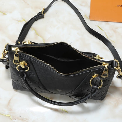 LOUIS VUITTON HANDBAG MONOGRAM EMPREINTE V TOTE BB BLACK 27CM